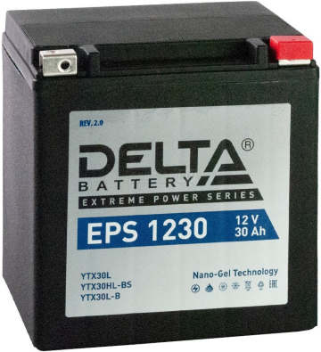 Аккумулятор DELTA EPS 1230 30Ач 360А обр. пол.