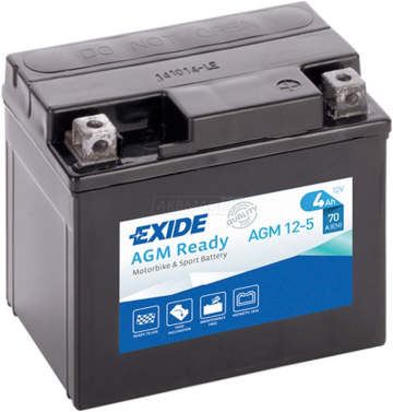 Аккумулятор EXIDE AGM 12-5 4Ач 70А обр. пол.