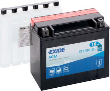 Аккумулятор EXIDE ETX20H-BS 18Ач 270А прямая пол.