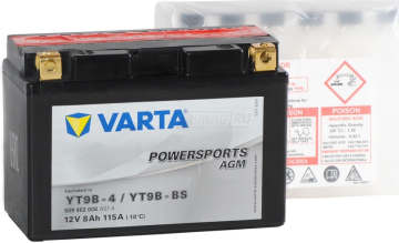 Аккумулятор VARTA Powersports AGM YT9B-BS 8Ач 115А прямая пол.