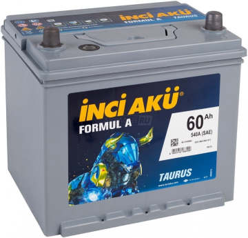 Аккумулятор INCI AKU Formul A 60R (борт) 60Ач 540А обр. пол.