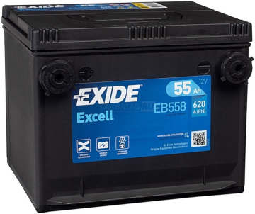 Аккумулятор EXIDE Excell 55L EB558 620A 230х180х186 55Ач прямая пол.