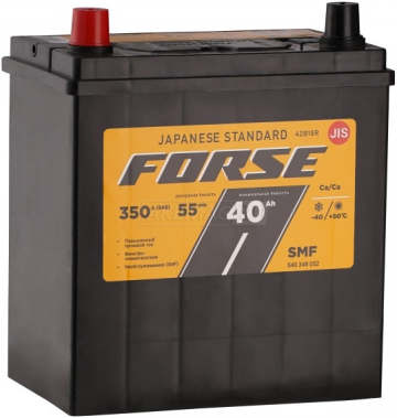 Аккумулятор FORSE 40L 40Ач 350А прям. пол.