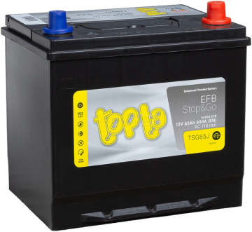 Аккумулятор Topla EFB 65R 65Ач 600А обр. пол.