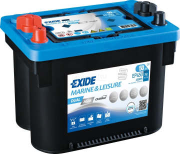 Аккумулятор EXIDE MARINE LEISURE DUAL AGM 50L EP450 50Ач 750А прям. пол.