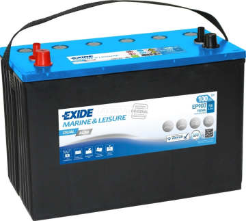 Аккумулятор EXIDE MARINE LEISURE DUAL AGM 100L EP900 100Ач 720А прям. пол.