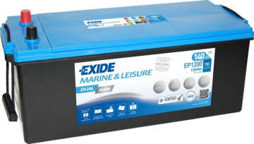Аккумулятор EXIDE MARINE LEISURE DUAL AGM 140R EP1200 140Ач 700А обр. пол.
