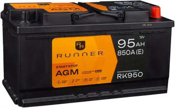 Аккумулятор RUNNER AGM 95R RK950 95Ач 850А обр. пол.