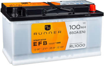 Аккумулятор RUNNER EFB 100R RL1000 100Ач 850А обр. пол.
