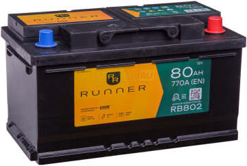 Аккумулятор RUNNER 80R RB802 80Ач 770А обр. пол.