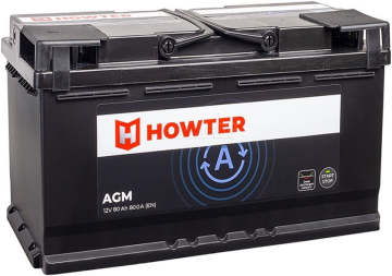 Аккумулятор HOWTER AGM 80R 800A 315x175x190 80Ач обр. пол.