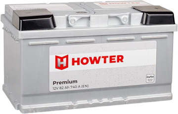 Аккумулятор HOWTER Premium 82RS 82Ач 740А обр. пол.