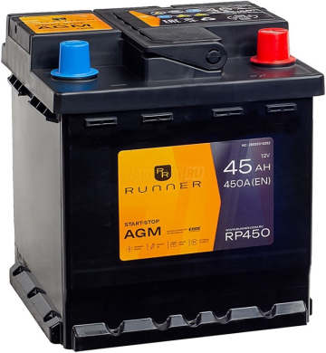 Аккумулятор RUNNER AGM 45R RP450 450A 175х175х190 45Ач обр. пол.