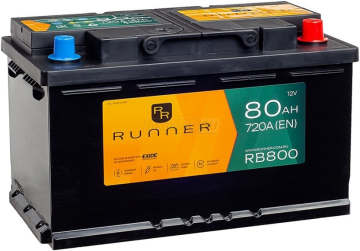 Аккумулятор RUNNER 80R RB800 750A 315x175x190 80Ач обр. пол.