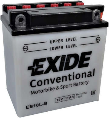 Аккумулятор EXIDE 12N10-3B (EB10L-B) 10Ач 110А обр. пол.