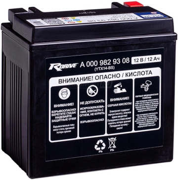 Аккумулятор RDRIVE OEM YTX14-BS (A 000 982 93 08 MERCEDES) 12Ач 200А прямая пол.