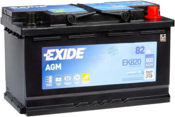 Аккумулятор EXIDE Start-Stop AGM 82R EK820 800A 315х175х190 82Ач обр. пол.
