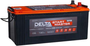 Аккумулятор DELTA EFB TRUCK 190 euro 190Ач 1200А обр. пол.
