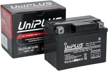Аккумулятор UNIPLUS EB4-3 3Ач 50А обр. пол.