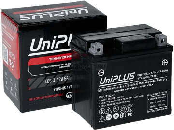 Аккумулятор UNIPLUS EB5-3 4Ач 70А обр. пол.