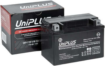 Аккумулятор UNIPLUS EB9-4 8Ач 120А прямая пол.