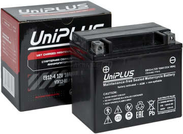 Аккумулятор UNIPLUS EB12-4 10Ач 180А прямая пол.
