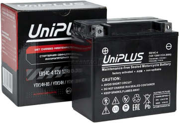 Аккумулятор UNIPLUS EB14C-4 12Ач 200А прямая пол.