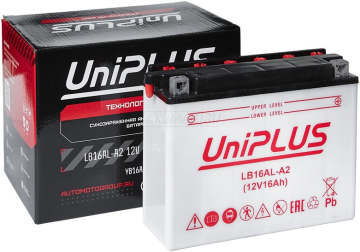 Аккумулятор UNIPLUS LB16AL-A2 16Ач 175А обр. пол.