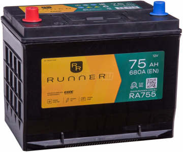 Аккумулятор RUNNER 75L RA755 75Ач 680А прям. пол.