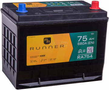 Аккумулятор RUNNER 75R RA754 75Ач 680А обр. пол.