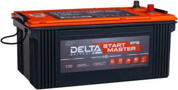 Аккумулятор DELTA EFB TRUCK 225 euro 225Ач 1350А обр. пол.