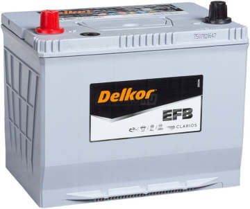Аккумулятор DELKOR EFB S95R (130D26R) 80Ач 720А прям. пол.