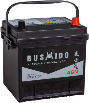 Аккумулятор BUSHIDO AGM 65R 65Ач 620А обр. пол.