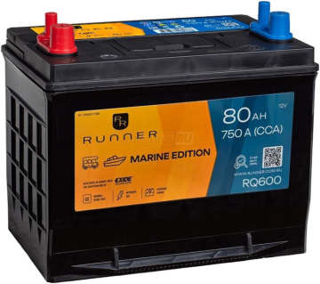 Аккумулятор RUNNER MARINE RQ600 (80L) 80Ач 750А прям. пол.