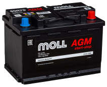 Аккумулятор MOLL AGM 70R 70Ач 700А обр. пол