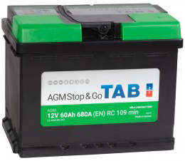 Аккумулятор TAB AGM 60R 60Ач 680А обр. пол