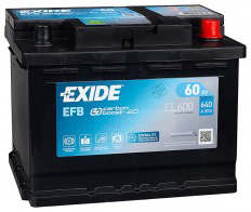 Аккумулятор EXIDE Start-Stop EFB 60R EL600 60Ач 640А обр. пол