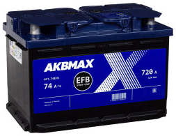 Аккумулятор AKBMAX EFB 74L 74Ач 720А прям. пол