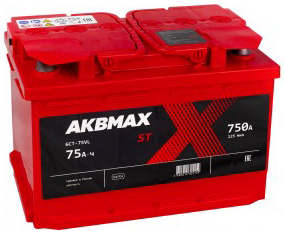 Аккумулятор AKBMAX ST 75L 75Ач 750А прям. пол