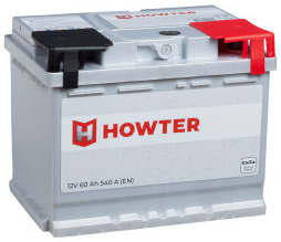 Аккумулятор HOWTER 60R 60Ач 540А обр. пол