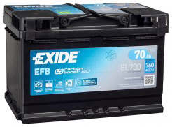Аккумулятор EXIDE Start-Stop EFB 70R EL700 70Ач 760А обр. пол