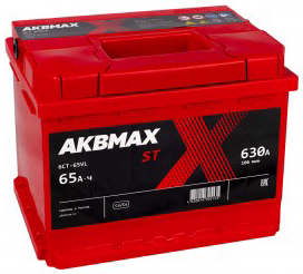 Аккумулятор AKBMAX ST 65L 65Ач 630А прям. пол