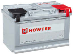 Аккумулятор HOWTER 78RS 78Ач 750А обр. пол