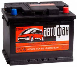 Аккумулятор АвтоФан 60R 60Ач 470А обр. пол