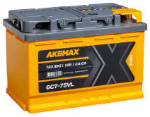 Аккумулятор AKBMAX 75R 75Ач 750А обр. пол
