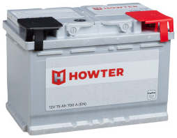 Аккумулятор HOWTER 75R 75Ач 700А обр. пол