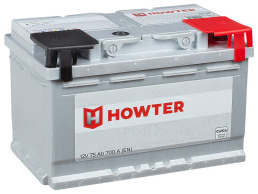 Аккумулятор HOWTER 75RS 75Ач 700А обр. пол