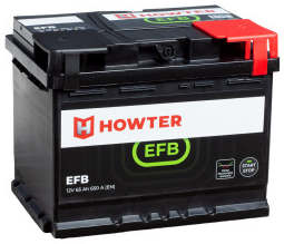 Аккумулятор HOWTER EFB 65R 65Ач 650А обр. пол