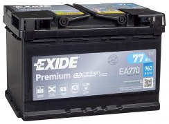 Аккумулятор EXIDE Premium 77R EA770 77Ач 760А обр. пол