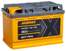 Аккумулятор AKBMAX EFB 75L 75Ач 750А прям. пол